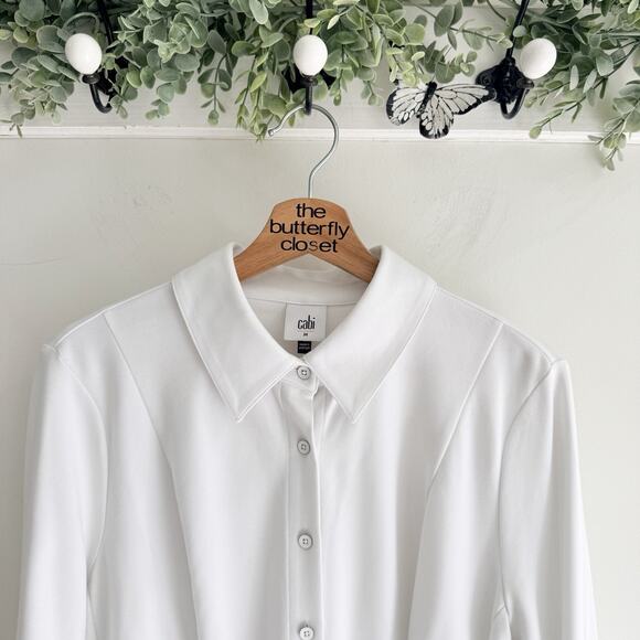 Cabi Women’s Perfect Top White Button Down Shirt Worn Once Size Medium spring 25 - Picture 4 of 4